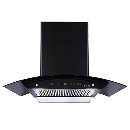 Elica 90 cm 1200 m3/hr Filterless Auto Clean Chimney (WDFL 906 HAC MS NERO, Touch + Motion Sensor Control, Black)