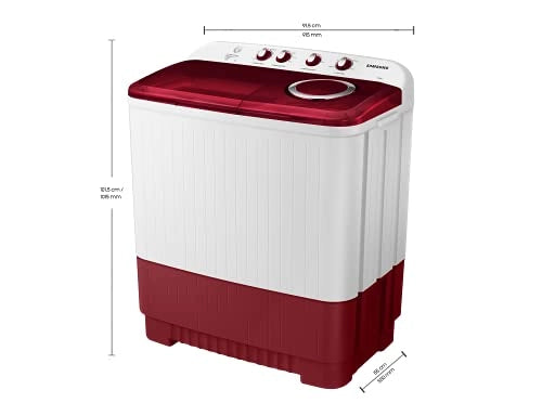Samsung 9.5kg Semi Automatic Top Loading Washing Machine (WT95A4200RR, Red)