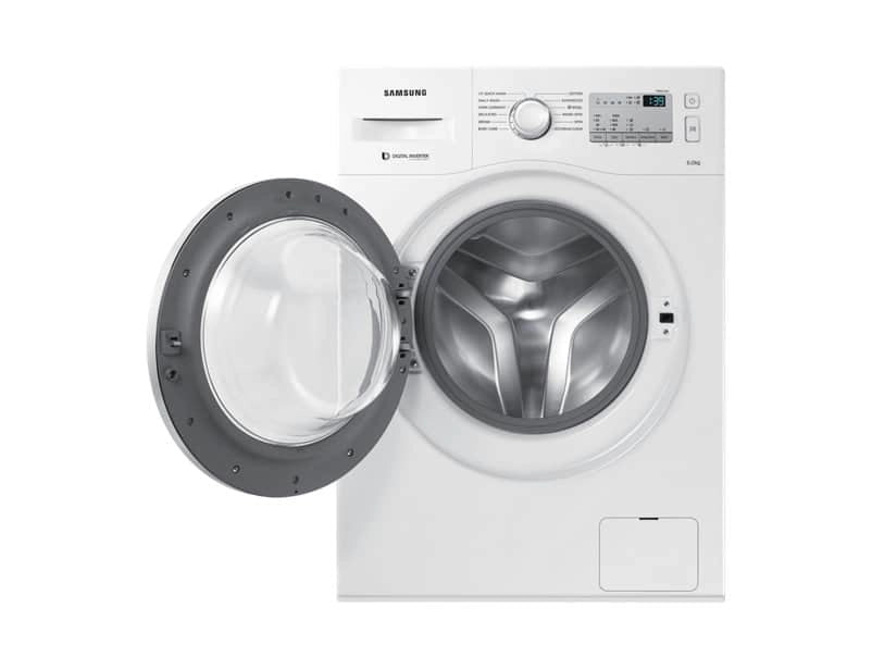 Samsung 6 kg Fully-Automatic Front Loading Washing Machine (WW60M204K0S/TL, Silver)