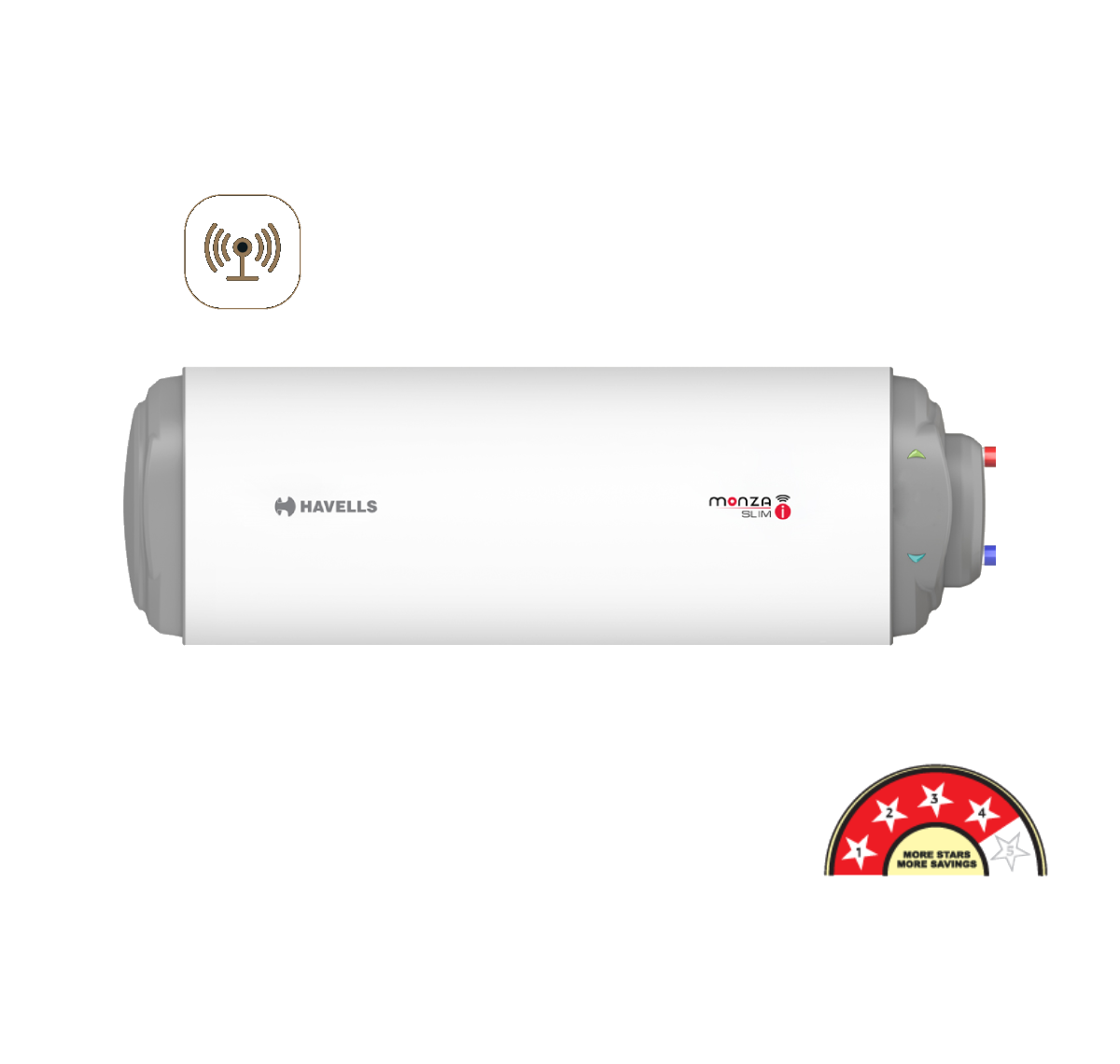 Havells Water Heater MONZA SLIM I 15 L white Left & Right Inlets