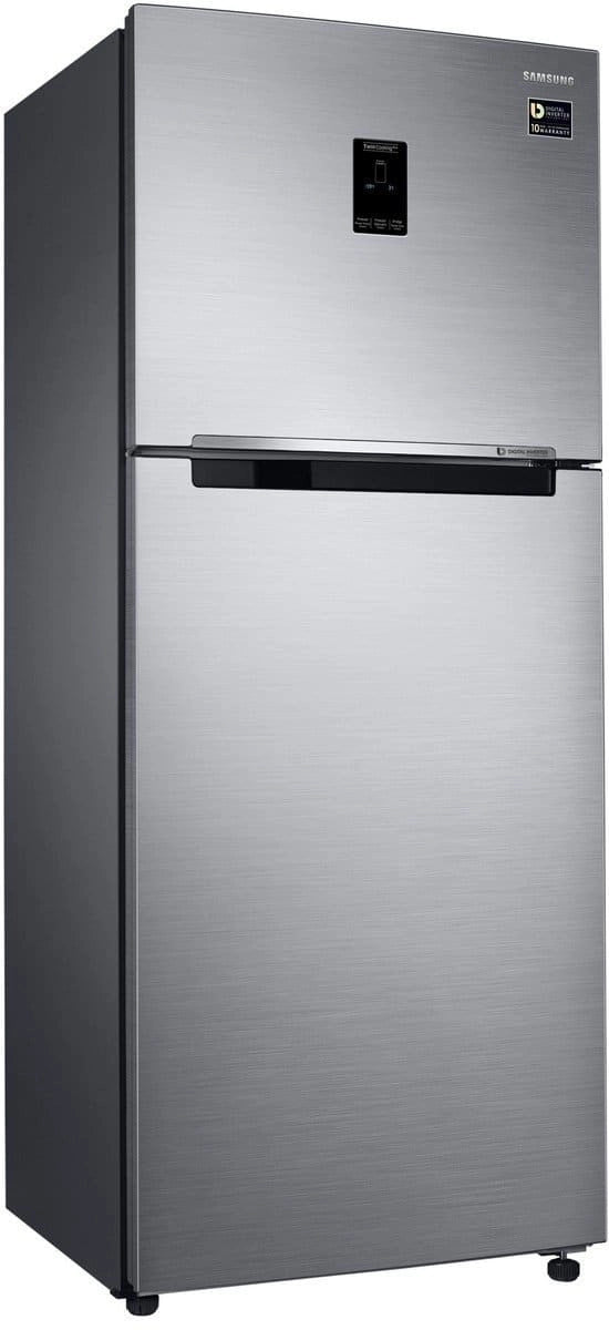 Samsung 324 L 3 Star Frost-Free Double-Door Refrigerator (RT34M5418SL/HL, Real Stainless,Inverter Compressor)