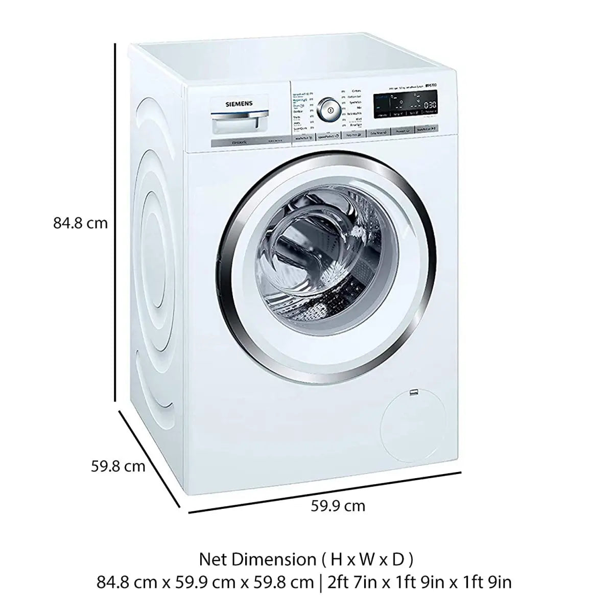 Siemens iQ700 washing machine, front loader 9 kg 1400 rpm WM14W790IN