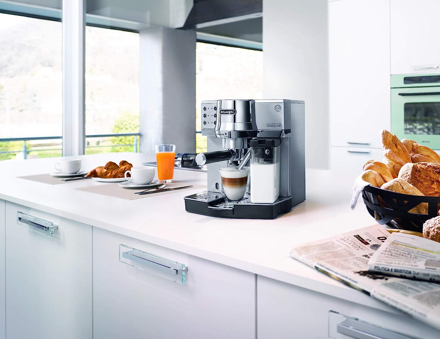 DELONGHI EC 850.M Pump Espresso & Cappuccino Machine 1450W (Metallic)