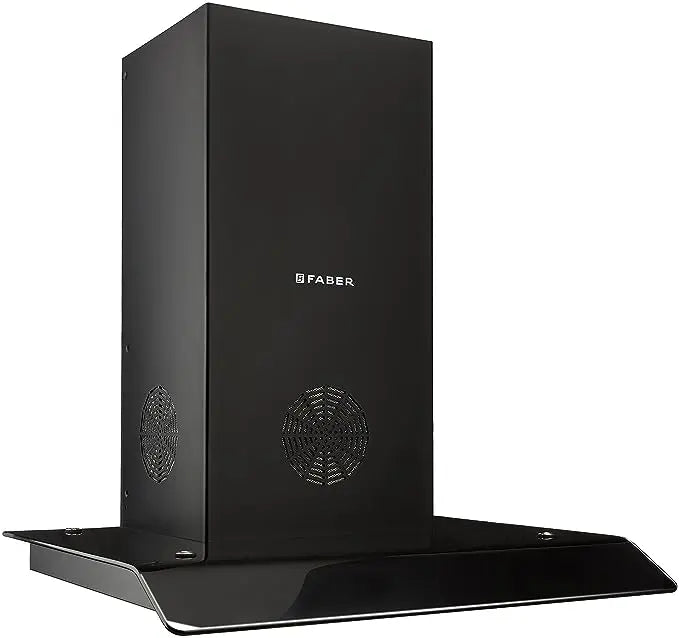 Faber 60cm 3 Way Silent Suction Chimney, 1150 m3/hr (HOOD ARCO 3D PLUS T2S2 BK LTW 60, 2 Triple Layer Baffle Filters, Black)