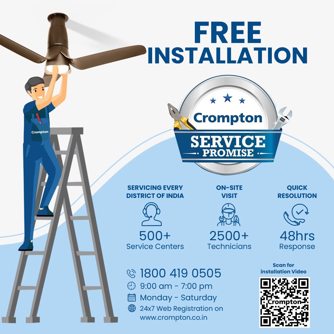 Crompton Silent Pro Blossom 1200mm fan Mocha Brown