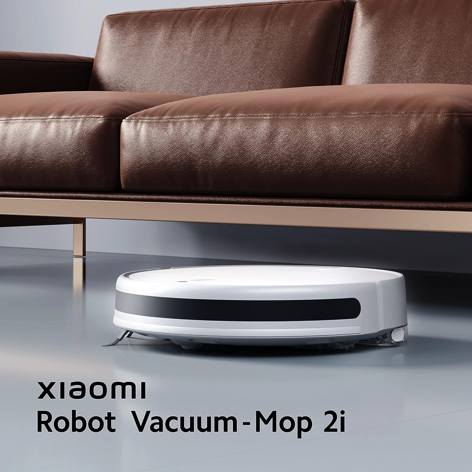 MI Xiaomi Robot Vacuum-Mop 2i, 2200 Pa Powerful Suction, 450 mL Large-Capacity Dustbin, Electronically-Controlled 270 mL Water Tank, Controls remotely via app, Alexa/GA Enabled, White