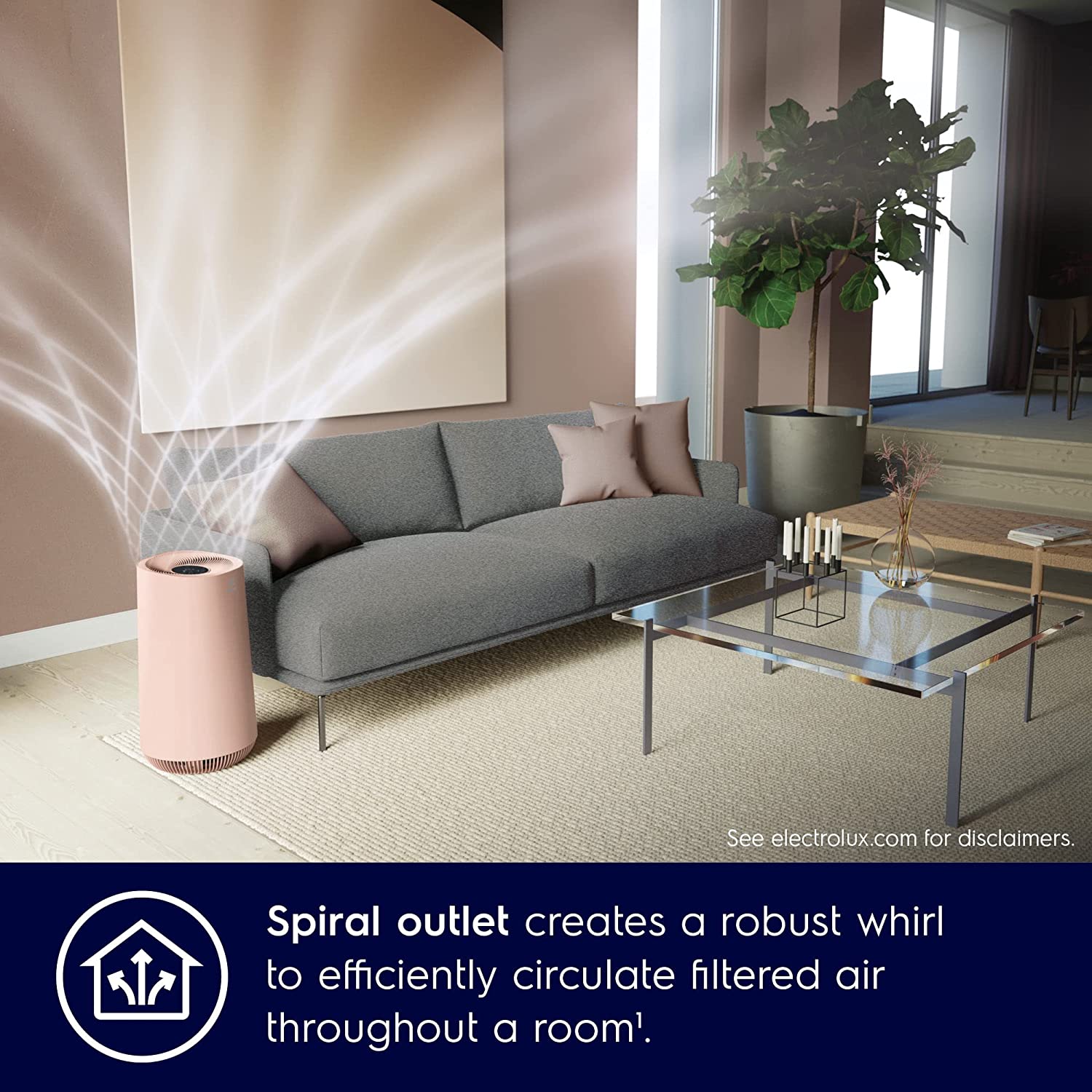 Electrolux Ultimate Home 500 Air Purifier with 4 stage Filter for 570Ft2  Room Coverage FA41-400PK