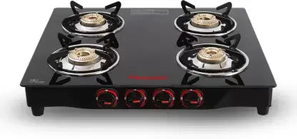Butterfly Quardo 4 Burner Glass Manual Gas Stove  (4 Burners)