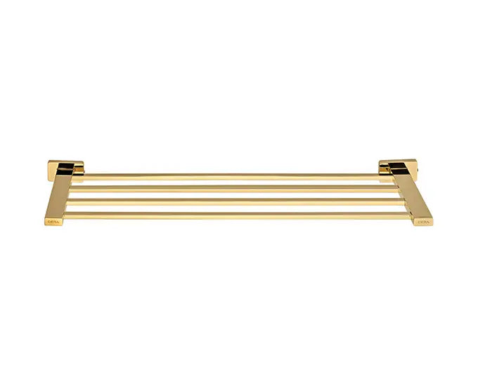 Cera F5013101FG Lustre Bold French Gold Finish Stainless Steel (SS 304) Towel Rack - 600 mm (24")