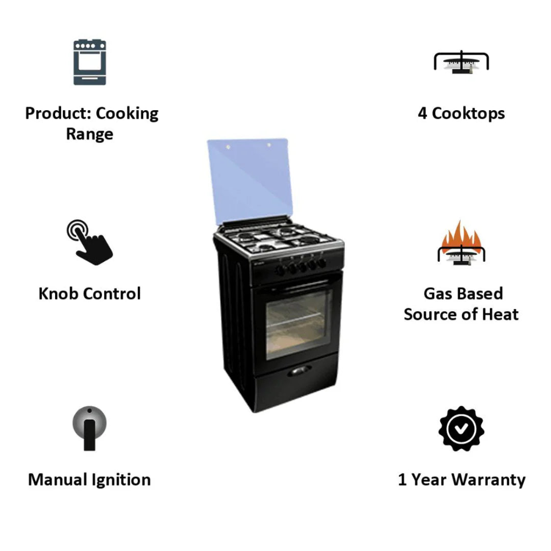 Faber FCR 44L BK 4B 4F Cooking Range: Sleek and Efficient