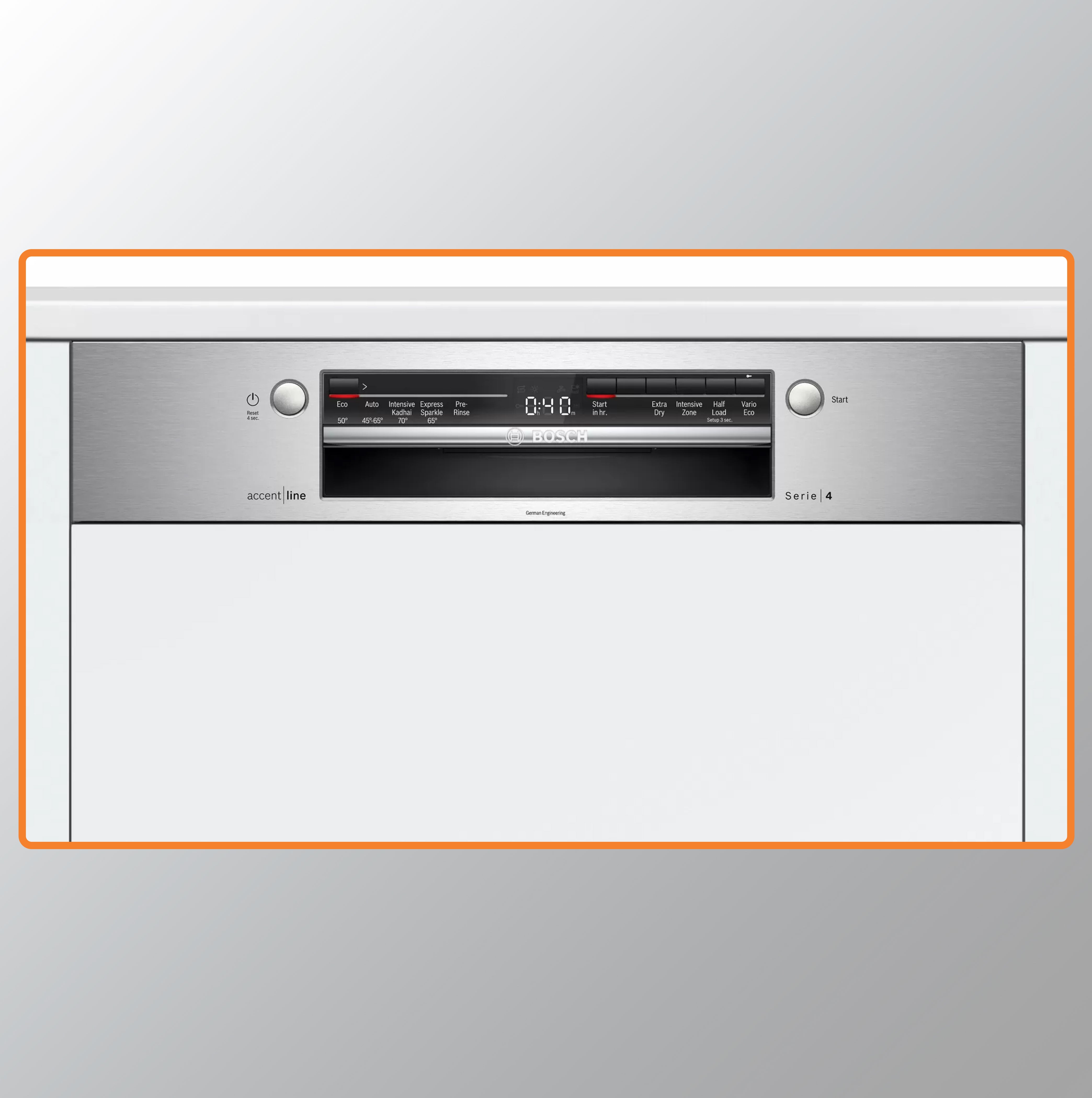 Bosch Series 4 semi-integrated dishwasher SGI4IVS00I 60 cm Stainless steel