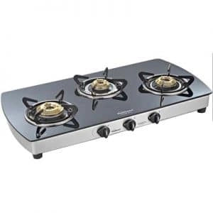 Sunflame Crystal Gas Stove 3 Burner (3B) Plus SS