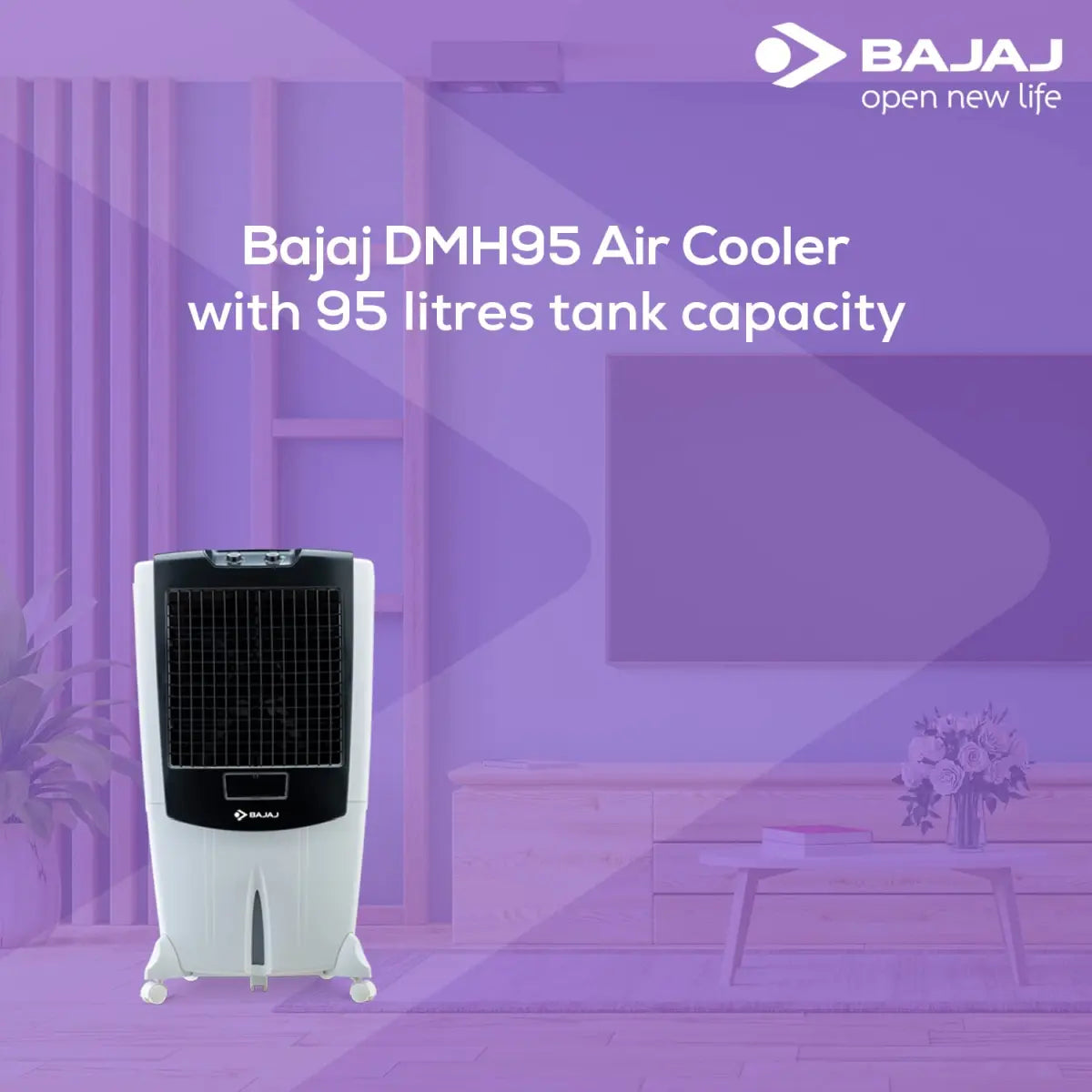 Bajaj Desert Air Cooler DMH 95 With Antibacterial Technology - 95L White