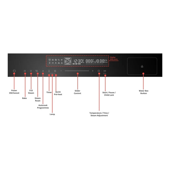Hafele MIDORA 81 Capacity Oven: 81L Capacity, MIDORA Model