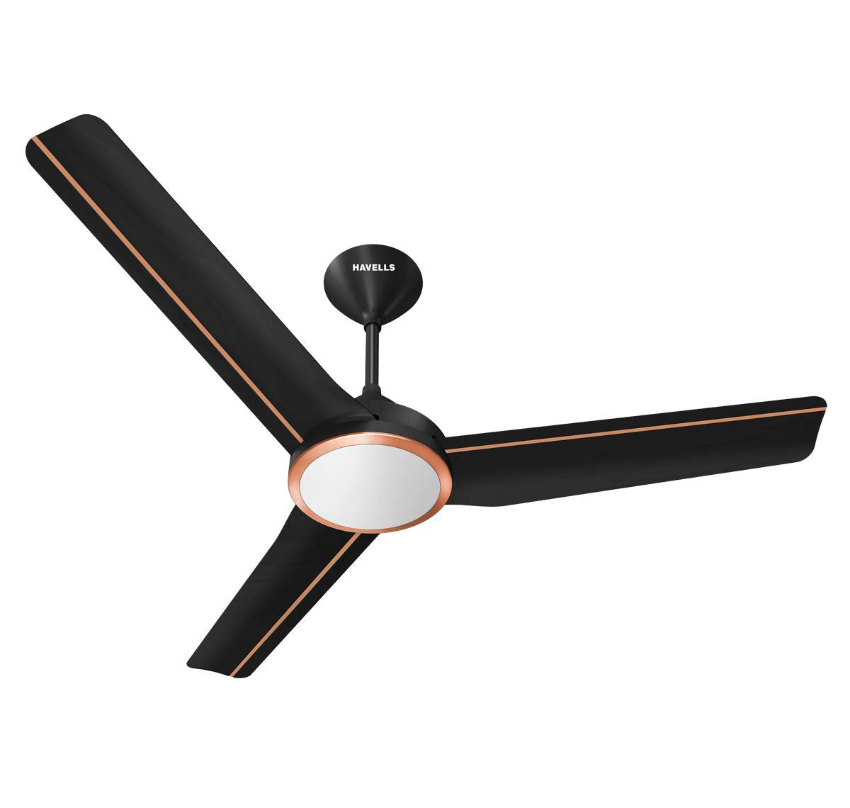 Havells Trinity Underlight 1200mm Ceiling Fan (Mettalic Black LT Copper)