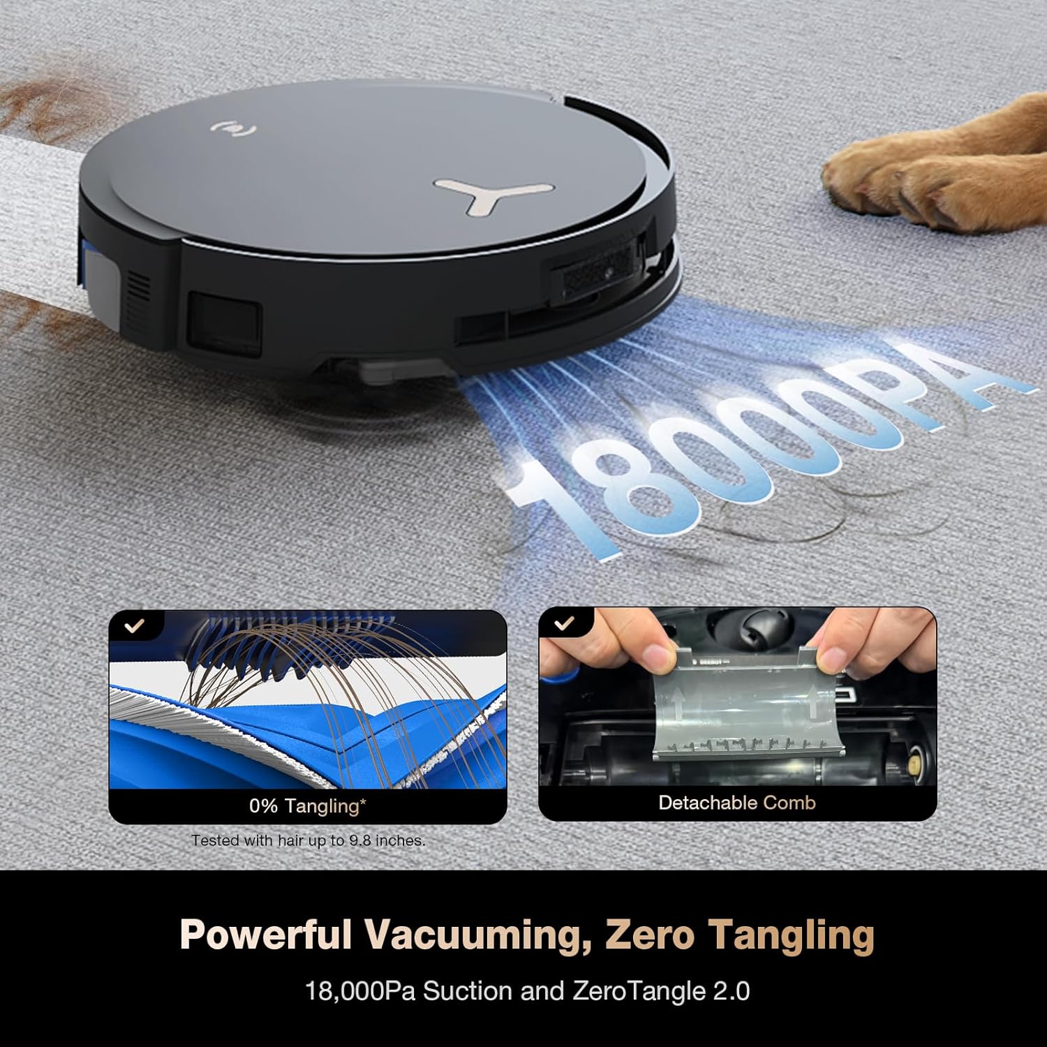 ECOVACS DEEBOT X8 PRO Vacuum and Mop, 18000Pa OZMO Roller, Self-Washing, 2-in-1 Cleaning