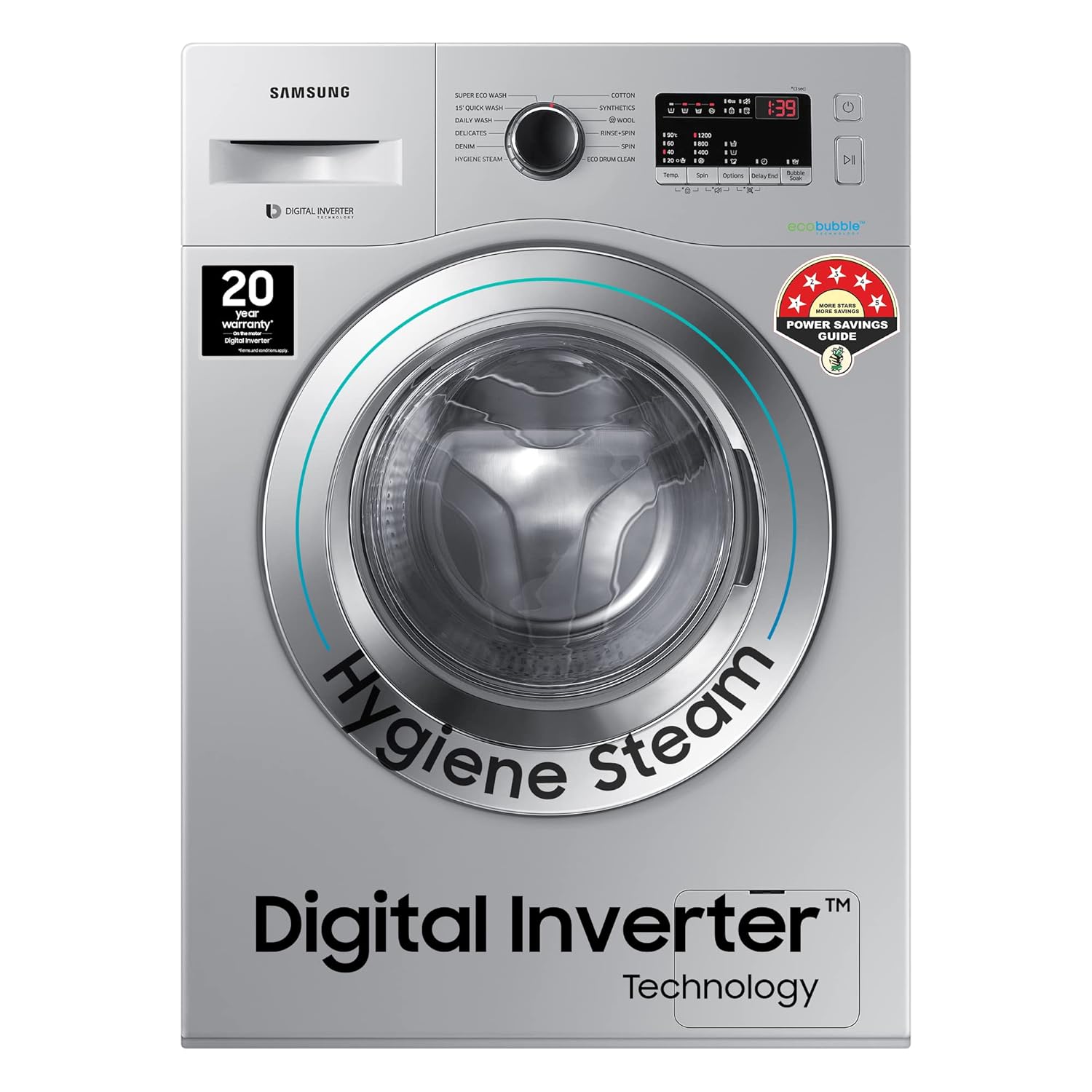 Samsung 6.5kg FL Fully Auto Washing Machine, Ceramic Heater, R Series WW66R20GK0S/TL