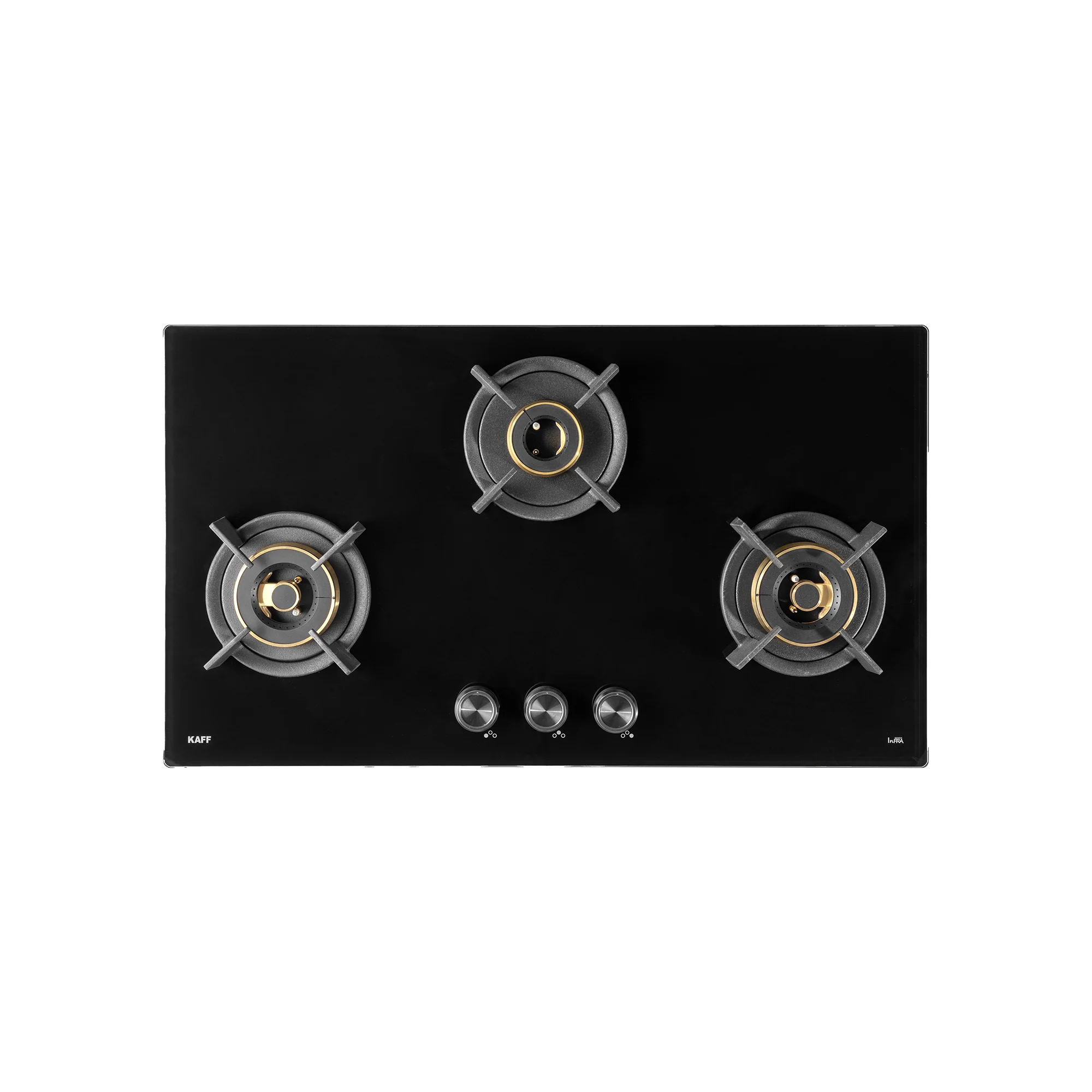 KAFF INF 783 3-Burner Electric Hob with Tempered Glass Top in Black - Automatic, Sleek Design