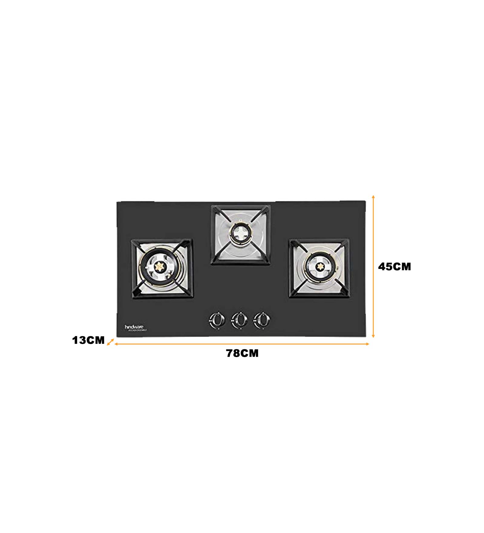 Hindware 3 Burners 78cm Auto Ignition Hob Elisa Plus