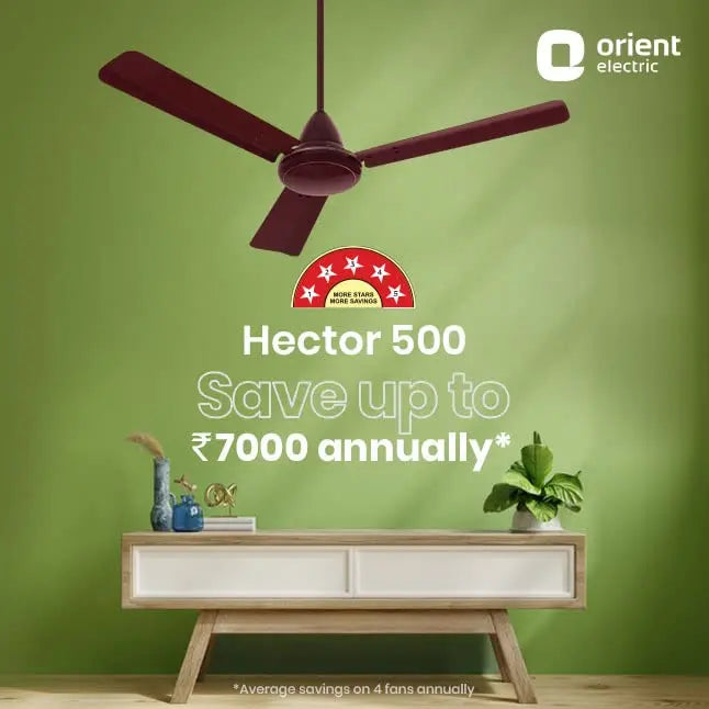 Orient BLDC Fan Hector-500 Brown 1200 mm