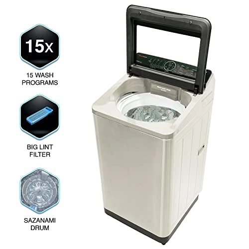 Panasonic 8 Kg Wifi with Heater Fully-Automatic Top Loading Smart Washing Machine (NA-F80V10SRB, SS, Alexa Compatible)