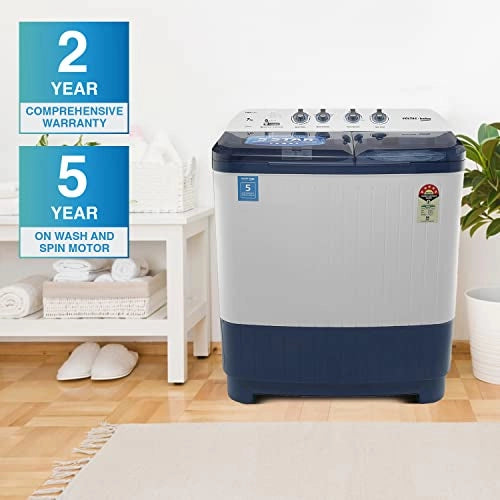 Voltas Beko 7 kg Semi-Automatic Top Loading Washing Machine, Double Waterfall (WTT70DBLT, Sky Blue)