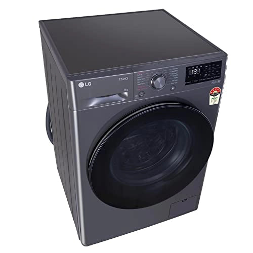 LG 8 Kg 5 Star Inverter Wi-Fi Fully-Automatic Front Loading Washing Machine with Heater (FHP1208Z5M, Middle Black)