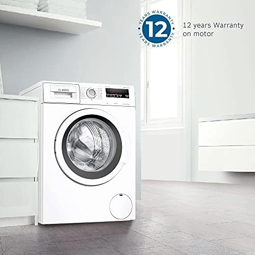 Bosch 7 கிலோ 5 ஸ்டார் இன்வெர்ட்டர் டச் கண்ட்ரோல் உள்ளமைக்கப்பட்ட ஹீட்டருடன் (WAJ2416WIN, வெள்ளை) முழுமையாக தானியங்கி முன் ஏற்றுதல்