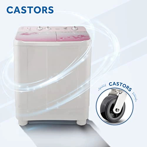 Haier 8 Kg Semi-Automatic Top Loading Washing Machine with Magic Filter, Buzzer(HTW80-1159, Pink)