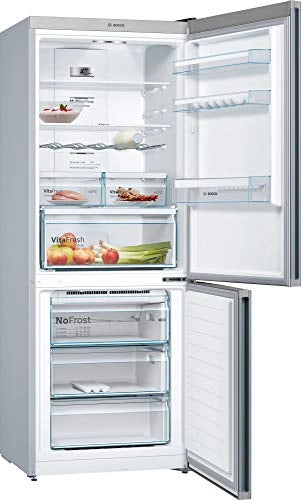 Bosch 415 L 2 Star (2020) Frost Free Double Door Refrigerator (KGN46XL40I, Stainless steel look, Bottom Freezer)