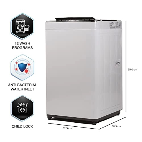 Panasonic 7 Kg 5 Star Fully-Automatic Top Loading Washing Machine (NA-F70LF2MRB, Light Grey, 12 Wash Program)