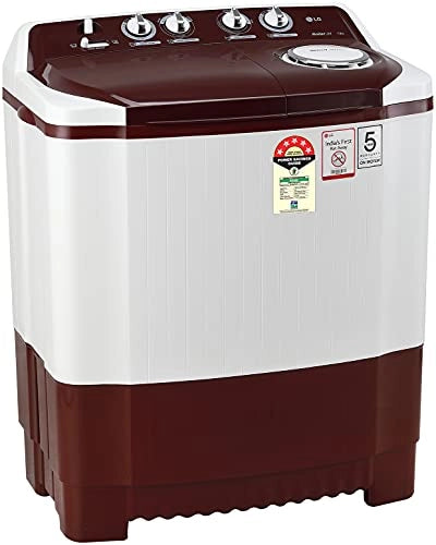 எல்ஜி 7 கிலோ 5 ஸ்டார் செமி-ஆட்டோமேட்டிக் டாப் லோடிங் வாஷிங் மெஷின் (P7010RRAZ, பர்கண்டி, ரோலர் ஜெட் பல்சேட்டர்), பெரியது