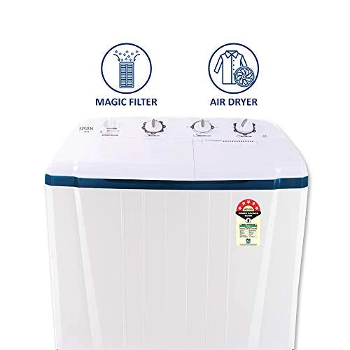 Onida 7 Kg 5 Star Semi-Automatic Top Loading Washing Machine (S70OIB, White)