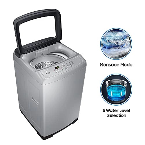 Samsung 6.5 kg Fully-Automatic Top Loading Washing Machine (WA65A4002VS/TL, Imperial Silver, Diamond Drum)
