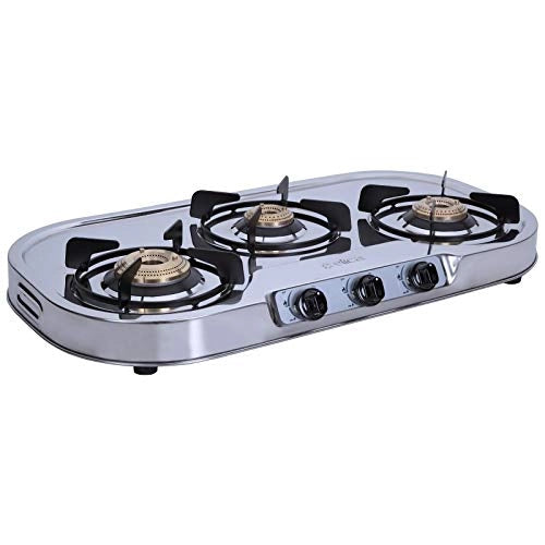 Elica 3 Burner Stainless Steel Gas Stove (INOX 753 SS)