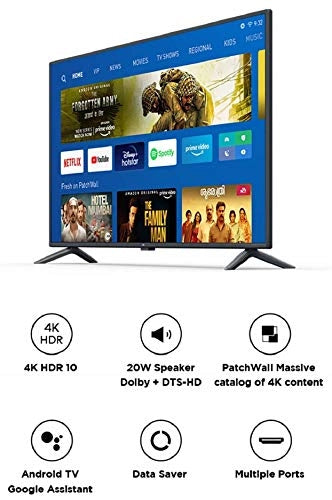 Mi 125.7 cm (50 Inches) 4K Ultra HD Android Smart LED TV 4X (Black)