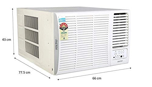 Voltas 1.5 Ton 5 Star Antibacterial Filter, Dust Filter Window AC (Copper, Inverter, 185V ADA, White)