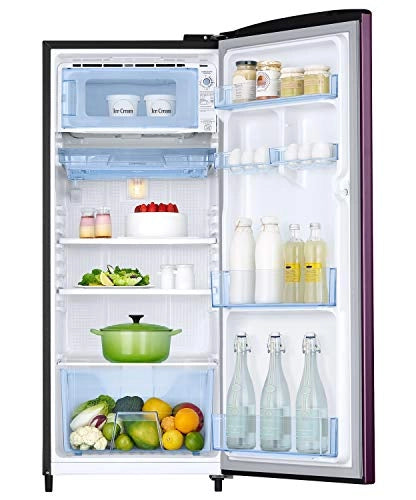 Samsung 192 L 3 Star inverter Direct Cool Single Door Refrigerator (RR20A272YCR/NL, Camellia Purple)
