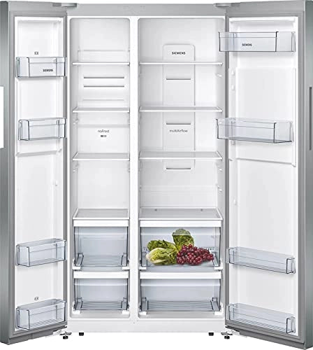 Siemens 658 L Frost Free Double Door Side-by-Side Refrigerator (KA92NVS30I, Black)