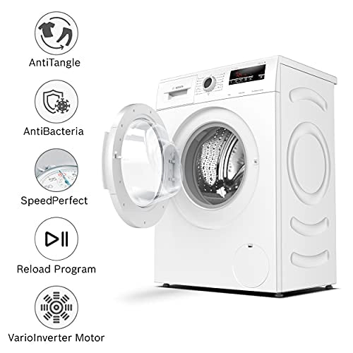 Bosch 6 kg 5 Star Inverter Fully Automatic Front Loading Washing Machine with In - built Heater (WLJ2016WIN, White )