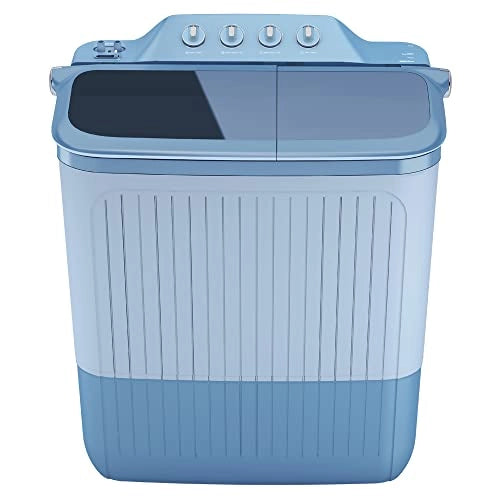 Lloyd 8 Kg 5 Star Semi-Automatic Top Load Washing Machine (GLWMS80APBEL, Pastel Blue )