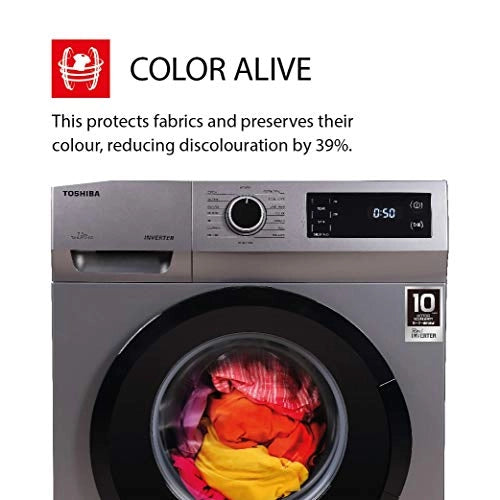 TOSHIBA 7.5 kg Fully -Automatic front loading washing machine (TW-BJ85S2-IND_SILVER)