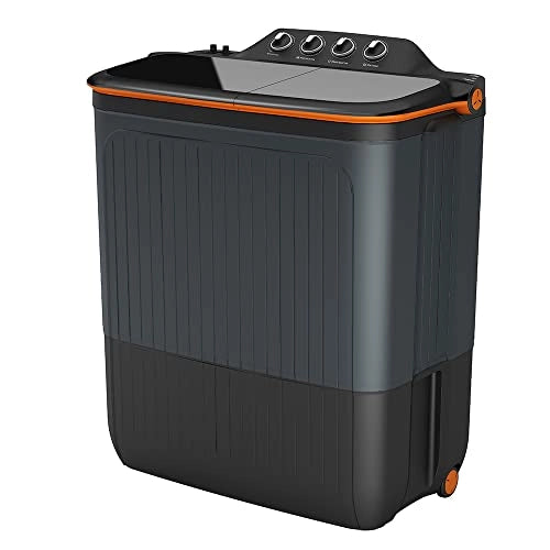 Lloyd 7.5 Kg 5 Star Semi-Automatic Top Load Washing Machine (LWMS75AVGEL, Black, Active Soak)