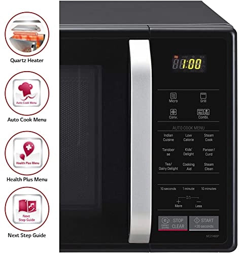 LG 21 L Convection Microwave Oven (MC2146BP, Black)