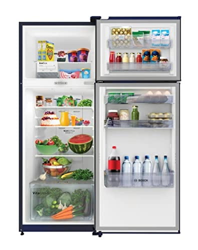 Bosch 290L 3 Star Inverter Frost Free Double Door Refrigerator (CTC29BT3NI, Egyptian Blue, Varioinverter)