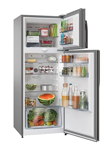 Bosch 263L 3 Star Inverter Frost Free Double Door Refrigerator (CTC27S03EI, Sparkly Steel, Varioinverter)