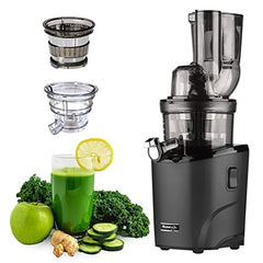 Kuvings KuvingsREVO830-juicer Black Luxury Cold Press Whole Slow Juicer with Smoothie & Sorbet Strainers