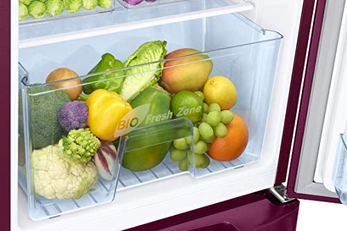 Samsung 192 L 2 Star Direct Cool Single Door Refrigerator (RR20A281BR8/NL, SAFFRON RED, Base stand drawer)