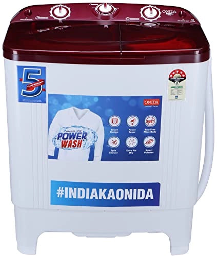 ONIDA 6.5 kg 5 Star Semi Automatic Top Load Red (S65TR)