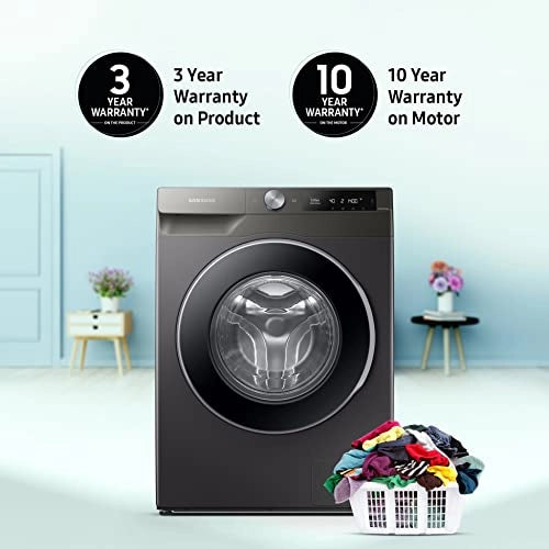 Samsung 9 Kg 5 Star Wi-Fi Inverter Fully-Automatic Front Loading Washing Machine (WW90T604DLN1TL, Inox, In-Built Heater)